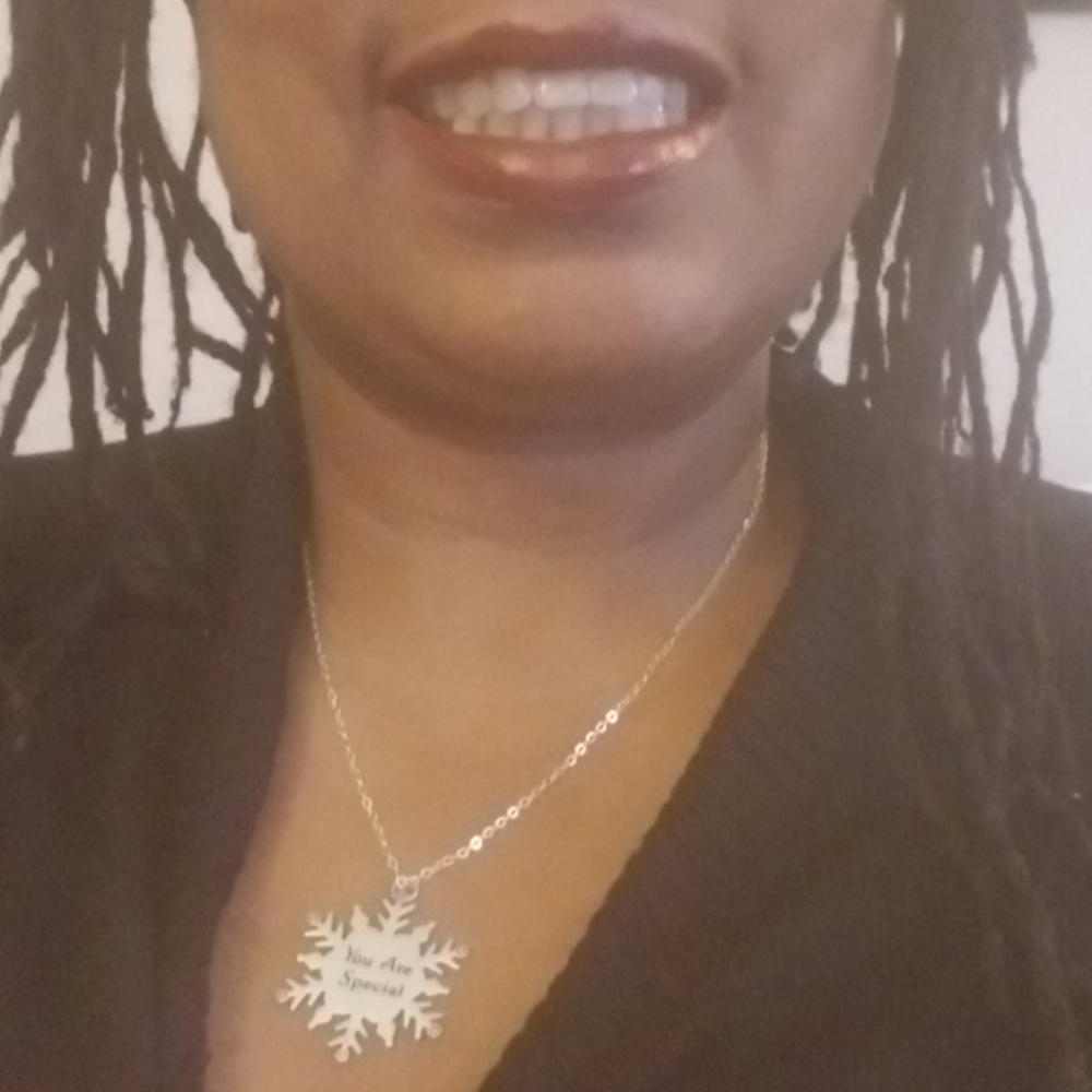 🦋 ‘You Are Special' 2 sided Snowflake Necklace - Picture 2 of 3